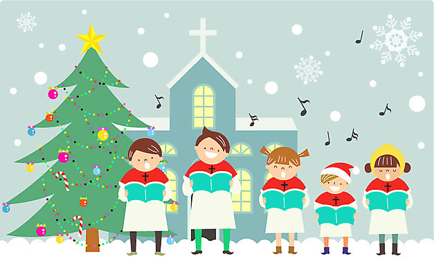여자 기념일 남자 행복 어린이 크리스마스 음표 일러스트 노래 여러명 크리스마스트리 교회 기쁨 눈송이 설레임 합창 성가대 국내일러스트 AI파일 기호 감정 기독교 음악 다수 종교건축 눈_날씨 사람 이벤트 건물 파일형식 벡터