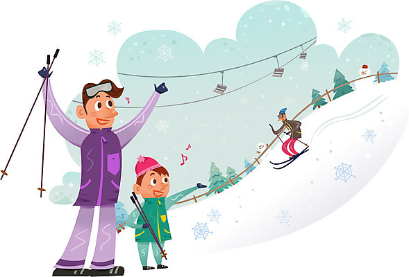 주간 나무 남자 어린이 겨울 일러스트 눈사람 스키 겨울스포츠 스키장 고글 털모자 성인 야외 세명 눈 스키복 스키장비 폴 스키리프트 국내일러스트 AI파일 자연요소 식물 모자_잡화 옷 계절 스포츠용품 스포츠 날씨 사람 리프트 스키용품 파일형식 벡터