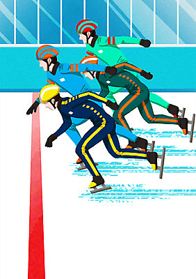 PSD 남자 스포츠 겨울 일러스트 겨울스포츠 동계올림픽 여러명 성인 얼음 헬멧 쇼트트랙 쇼트트랙선수 국내일러스트 자연요소 계절 다수 올림픽 운동선수 사람 스케이팅 보호장비 파일형식