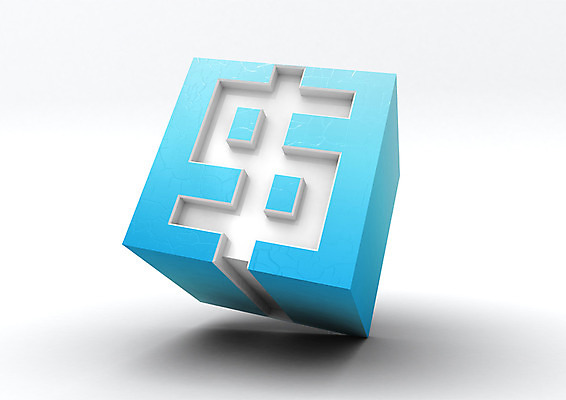 PSD 편집이미지 하늘색 사람없음 컴퓨터그래픽 3D소스 3D 달러 블록 화폐기호 디지털합성 정사각형 편집3D 도형 기호 돈 그래픽 파란색 화폐 파일형식