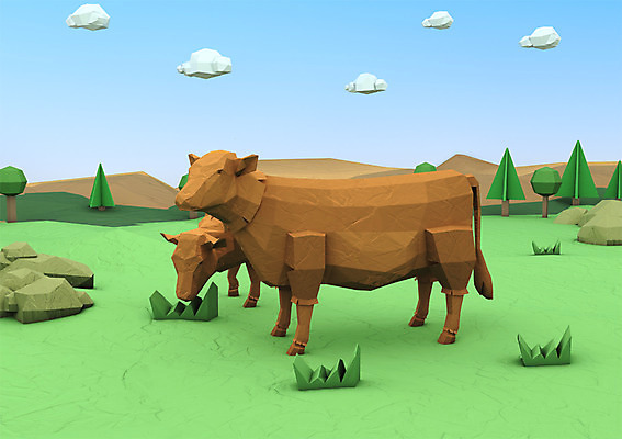 PSD 나무 동물 구름 편집이미지 두마리 잔디 사람없음 컴퓨터그래픽 3D소스 3D 바위 풀 소 먹기 디지털합성 황소 편집3D 자연요소 식물 2 포유류 모션 그래픽 돌_바위 파일형식