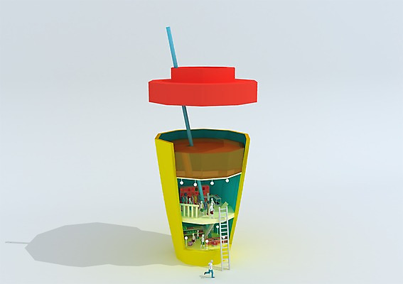 PSD 편집이미지 음료 사다리 빨대 사람 여러명 컴퓨터그래픽 컵 3D소스 3D 덮개 디지털합성 테이크아웃 복층 편집3D 식기 다수 그래픽 뚜껑 도구 파일형식