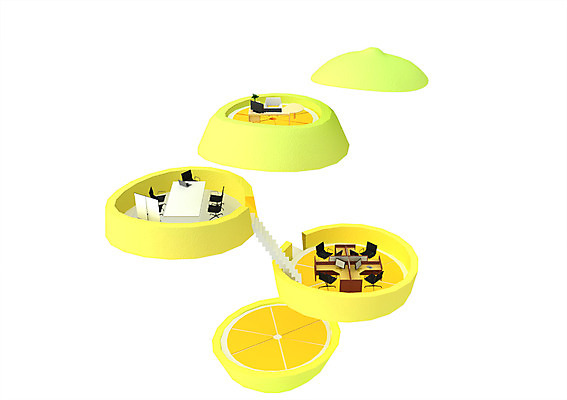 PSD 편집이미지 오렌지 사람없음 컴퓨터그래픽 노트북 사무실 3D소스 3D 디지털합성 회의실 슬라이스 라임 사무용의자 사무용책상 편집3D 의자 과일 비즈니스 그래픽 전자제품 책상 파일형식