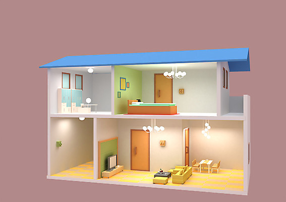 PSD 편집이미지 가구 거실 식탁 조명 주택 실내 사람없음 내부 컴퓨터그래픽 인테리어 소파 3D소스 3D 텔레비전 침대 장롱 디지털합성 전원주택 이층집 복층 편집3D 디자인 생활용품 의자 탁자 건물 그래픽 전자제품 파일형식