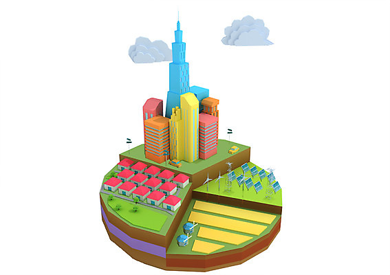 PSD 나무 구름 편집이미지 주택 논 빌딩 사람없음 컴퓨터그래픽 3D소스 3D 마을 고층빌딩 풍차 디지털합성 전봇대 원그래프 집열판 풍력기 편집3D 자연요소 식물 공공시설 농업 그래프 건물 그래픽 풍력에너지 태양에너지 파일형식