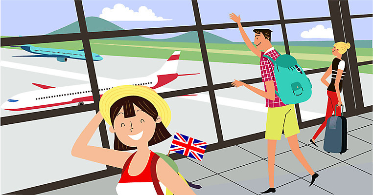 구름 여자 남자 해외여행 여행 일러스트 배낭 창문 산 비행기 성인 세명 캐리어 공항 유럽여행 국내일러스트 AI파일 자연요소 해외 가방 항공교통 교통시설 대중교통 사람 여행가방 파일형식 벡터