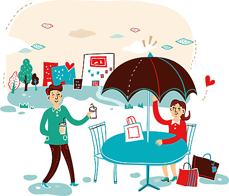 나무 구름 커플 여자 남자 행복 의자 일러스트 탁자 휴식 함께함 사랑 성인 두명 쇼핑 쇼핑백 상점 파라솔 종이컵 쇼핑몰 국내일러스트 AI파일 자연요소 식물 감정 가구 컨셉 가방 관계 사람 컵 일회용 파일형식 벡터