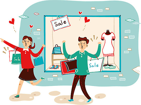 커플 여자 남자 행복 구두 가방 일러스트 함께함 사랑 성인 두명 쇼핑 쇼핑백 세일 상점 마네킹 쇼핑몰 쇼윈도 스토어 국내일러스트 AI파일 잡화 감정 신발 컨셉 관계 사람 전시 파일형식 벡터