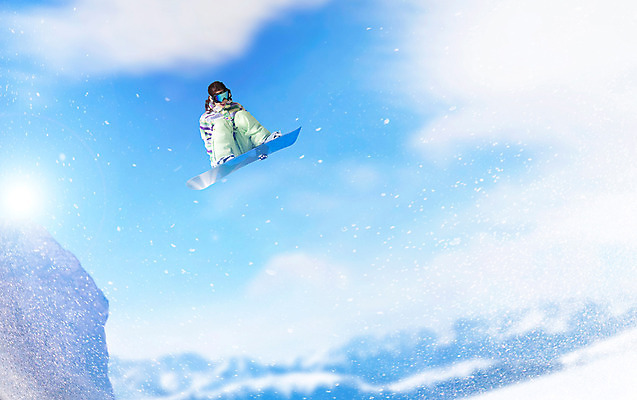 JPG 주간 구름 편집이미지 여자 겨울 하늘 스키장 산 한명 20대 성인 야외 점프 눈 스노우보드 디지털합성 겨울산 스노보드복 디지털아트 성인여자만 편집실사 자연요소 1 계절 모션 날씨 사람 청년 보드_스포츠 CG 여자만 성인만 파일형식