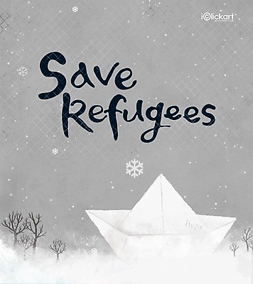 PSD 나무 일러스트 사람없음 눈송이 종이배 난민 국내일러스트 식물 눈_날씨 종이접기 파일형식