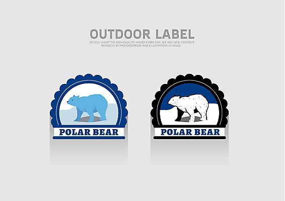 동물 겨울 일러스트 아웃도어 사람없음 라벨 북극곰 백곰 국내일러스트 AI파일 계절 곰 프레임 파일형식 벡터