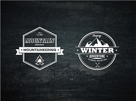 겨울 일러스트 화살 산 아웃도어 사람없음 라벨 캠핑 모닥불 겨울캠프 국내일러스트 AI파일 계절 불 레저 프레임 파일형식 벡터