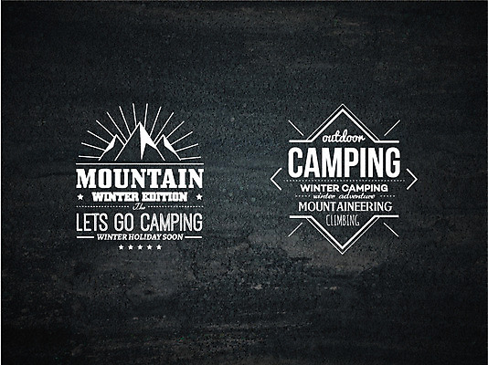 겨울 일러스트 산 아웃도어 사람없음 라벨 캠핑 겨울캠프 국내일러스트 AI파일 계절 레저 프레임 파일형식 벡터
