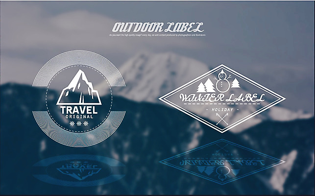 나무 겨울 일러스트 눈사람 산 아웃도어 사람없음 라벨 빈티지 눈송이 복고 국내일러스트 AI파일 식물 계절 컨셉 프레임 눈_날씨 파일형식 벡터