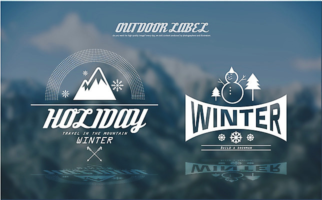 나무 겨울 일러스트 눈사람 산 아웃도어 사람없음 라벨 빈티지 눈송이 복고 폴 국내일러스트 AI파일 식물 계절 컨셉 프레임 눈_날씨 스키용품 파일형식 벡터