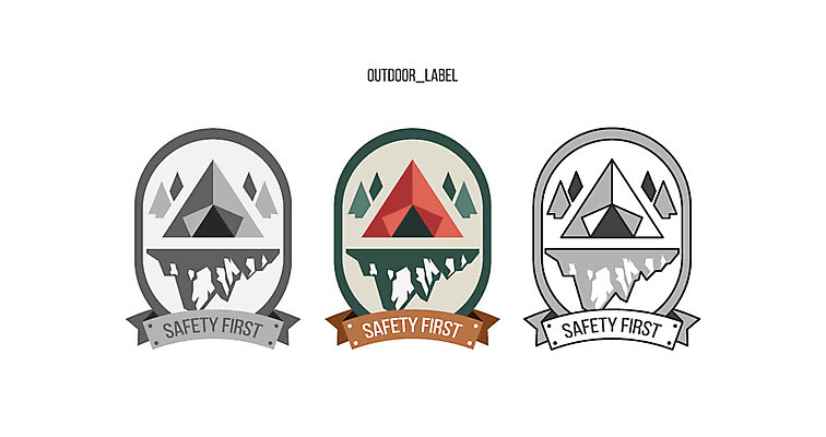 나무 일러스트 산 아웃도어 텐트 안전 사람없음 라벨 캠핑 국내일러스트 AI파일 식물 레저 프레임 캠핑도구 파일형식 벡터