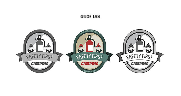 일러스트 아웃도어 텐트 안전 사람없음 라벨 캠핑 소화기 국내일러스트 AI파일 레저 프레임 캠핑도구 안전장비 소방 파일형식 벡터