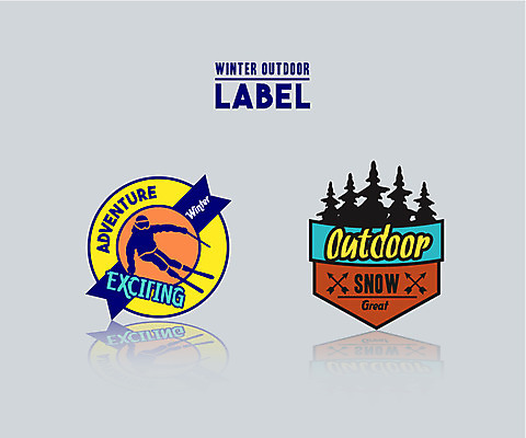 나무 겨울 일러스트 스키 화살 아웃도어 한명 사람 라벨 도전 눈 국내일러스트 AI파일 자연요소 식물 1 계절 날씨 겨울스포츠 프레임 파일형식 벡터