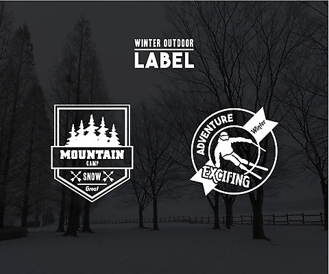 나무 겨울 일러스트 스키 화살 아웃도어 한명 사람 라벨 도전 스키캠프 겨울캠프 국내일러스트 AI파일 식물 1 계절 겨울스포츠 프레임 캠핑 파일형식 벡터