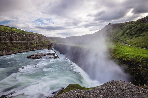 포토 JPG 주간 구름 해외풍경 해외 유럽 자연 하늘 아이슬란드 풍경 사람없음 야외 폭포 굴포스폭포 국내포토 자연요소 나라 생태계 파일형식