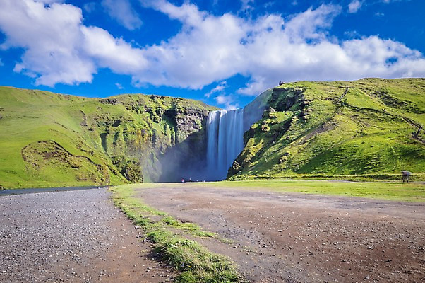 포토 JPG 주간 구름 해외풍경 해외 유럽 자연 하늘 아이슬란드 풍경 사람없음 야외 폭포 스코가폭포 국내포토 자연요소 나라 생태계 파일형식