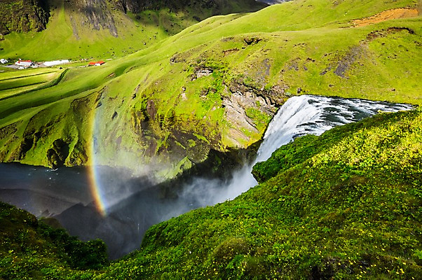 포토 JPG 주간 해외풍경 해외 유럽 무지개 자연 아이슬란드 풍경 사람없음 야외 트래킹 폭포 스코가폭포 국내포토 자연요소 나라 레저 생태계 파일형식