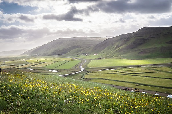 포토 JPG 주간 구름 해외풍경 해외 유럽 도로 꽃밭 하늘 산 아이슬란드 풍경 사람없음 야외 포크레인 불도저 국내포토 자연요소 꽃 나라 길 교통시설 중장비 파일형식
