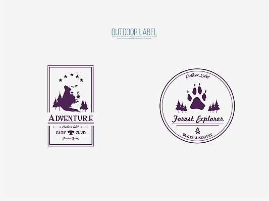 나무 동물 겨울 일러스트 곰 아웃도어 사람없음 라벨 캠핑 발자국 모닥불 겨울캠프 국내일러스트 AI파일 식물 계절 포유류 자국 불 레저 프레임 파일형식 벡터