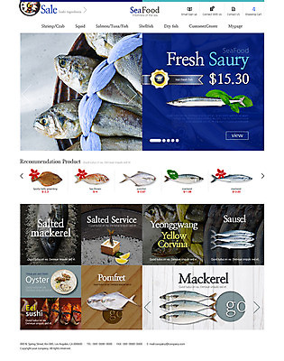 PSD 템플릿 웹템플릿 디자인시안 사이트템플릿 어류 사람없음 쇼핑 홈페이지 홈페이지시안 해산물 도미 고등어 굴비 꽁치 온라인쇼핑몰 스토어 이미지템플릿 수중동물 쇼핑몰 온라인 파일형식