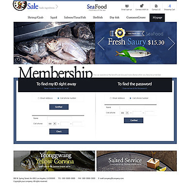 PSD 템플릿 웹템플릿 디자인시안 사이트템플릿 어류 사람없음 쇼핑 홈페이지 홈페이지시안 해산물 도미 고등어 굴비 꽁치 온라인쇼핑몰 스토어 이미지템플릿 수중동물 쇼핑몰 온라인 파일형식