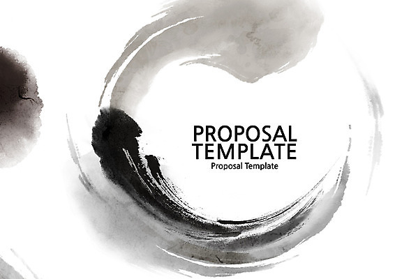 템플릿 표지 붓터치 사람없음 먹 프레젠테이션 문서템플릿 서식 레이아웃 문서 제안서 이미지템플릿 AI파일 서예 파일형식 벡터