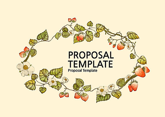 템플릿 표지 꽃 딸기 나뭇잎 사람없음 프레젠테이션 문서템플릿 서식 레이아웃 문서 제안서 이미지템플릿 AI파일 식물 잎 과일 파일형식 벡터