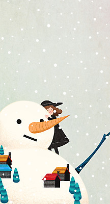 PSD 나무 모자 여자 겨울 일러스트 상상 눈사람 주택 상상일러스트 한명 소녀 눈 소녀만 소녀한명만 국내일러스트 자연요소 식물 1 잡화 계절 어린이 날씨 사람 건물 여자만 여자한명만 어린이만 파일형식