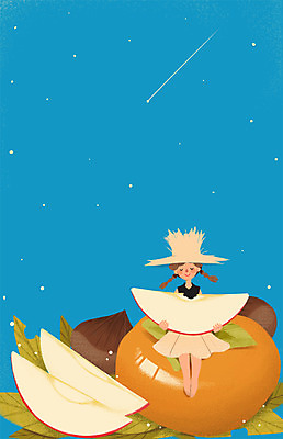 PSD 모자 여자 단풍 낙엽 일러스트 상상 밤하늘 상상일러스트 감 한명 소녀 가을 사과 밤 유성 밀짚모자 소녀만 소녀한명만 국내일러스트 모자_잡화 1 잡화 계절 어린이 잎 과일 하늘 사람 견과류 야간 여자만 여자한명만 어린이만 파일형식