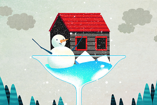 PSD 나무 구름 겨울 일러스트 상상 눈사람 잔 주택 상상일러스트 사람없음 얼음 눈 국내일러스트 자연요소 식물 식기 계절 날씨 건물 파일형식