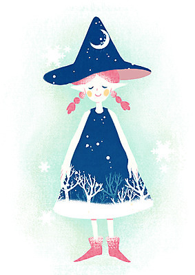 PSD 나무 여자 겨울 일러스트 상상 눈사람 상상일러스트 한명 소녀 달 눈 마녀 마녀모자 소녀만 소녀한명만 동심 국내일러스트 자연요소 식물 모자_잡화 1 계절 어린이 날씨 사람 여자만 여자한명만 어린이만 파일형식
