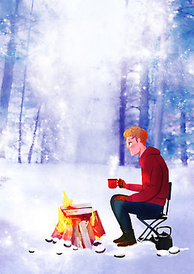 주간 PSD 나무 남자 여유 겨울 일러스트 주전자 휴식 한명 성인 야외 컵 눈 모닥불 힐링 산속 소확행 국내일러스트 자연요소 식물 1 식기 계절 감정 컨셉 주방용품 불 날씨 산 사람 신조어 파일형식