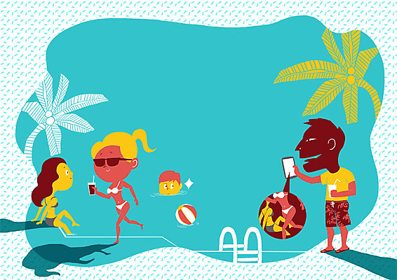 PSD 여자 남자 캠페인 일러스트 수영장 여러명 성인 스마트폰 비키니 야자수 사진촬영 비치볼 몰래카메라 성범죄 성희롱 프레임일러스트 국내일러스트 나무 수영복 다수 공 프레임 바캉스용품 사람 핸드폰 스마트기기 카메라 촬영 범죄 파일형식