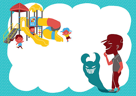 PSD 모자 여자 남자 어린이 캠페인 일러스트 여러명 성인 놀이터 악마 성범죄 성희롱 프레임일러스트 국내일러스트 잡화 다수 놀이 프레임 사람 범죄 파일형식