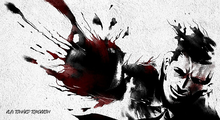 PSD 남자 백그라운드 일러스트 한명 성인 청춘 파이팅 물감 권투글러브 펀치 목표 번짐 열정 물감효과 국내일러스트 1 감정 컨셉 모션 사람 미술도구 글러브 파일형식 효과