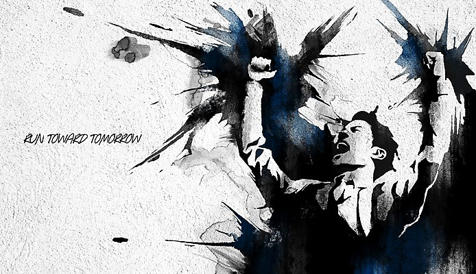 PSD 남자 백그라운드 일러스트 한명 성인 청춘 손들기 파이팅 물감 목표 번짐 열정 물감효과 국내일러스트 1 감정 컨셉 모션 사람 미술도구 파일형식 효과