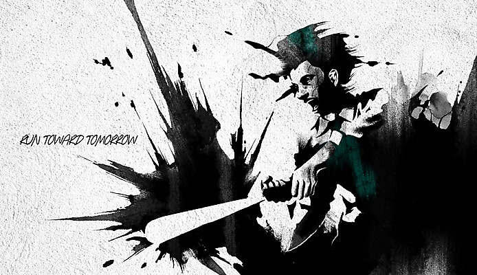 PSD 남자 백그라운드 일러스트 한명 성인 청춘 파이팅 물감 야구방망이 목표 번짐 열정 물감효과 국내일러스트 1 감정 컨셉 모션 사람 미술도구 야구용품 파일형식 효과