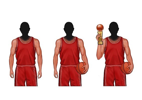 PSD 직업 남자 일러스트 농구 농구공 성인 세명 세트 트로피 농구선수 농구복 얼굴없음 국내일러스트 공 운동선수 사람 운동복 구기 상_우승 파일형식