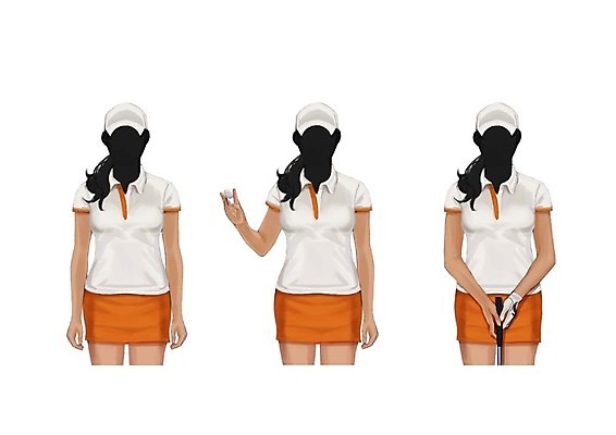 PSD 직업 여자 일러스트 성인 세명 세트 골프채 골퍼 골프웨어 얼굴없음 국내일러스트 옷 골프 운동선수 골프용품 사람 파일형식