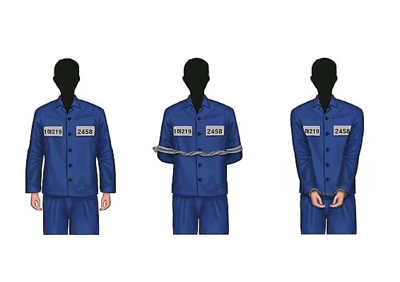 PSD 직업 남자 밧줄 일러스트 성인 세명 세트 수갑 죄수 죄수복 얼굴없음 국내일러스트 옷 줄 사람 파일형식