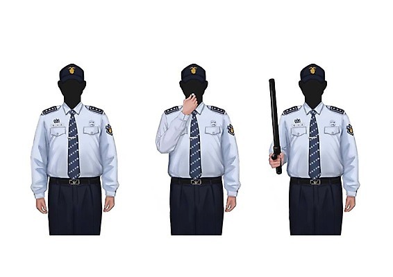 PSD 직업 모자 남자 일러스트 성인 세명 세트 호루라기 경광봉 교도관 얼굴없음 국내일러스트 잡화 사람 파일형식