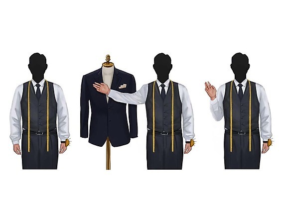 PSD 직업 남자 일러스트 줄자 정장 성인 세명 세트 마네킹 옷핀 재단사 얼굴없음 국내일러스트 옷 자 사람 파일형식