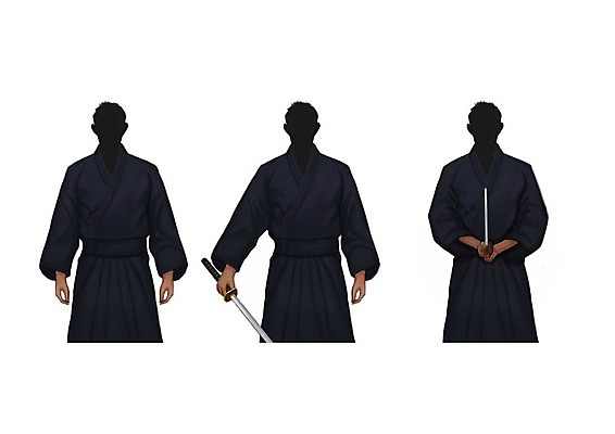 PSD 직업 남자 일러스트 성인 세명 세트 검도 검도용품 검도복 검도선수 검도복장 얼굴없음 국내일러스트 스포츠용품 유니폼 운동선수 도복 사람 격투기 파일형식