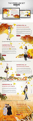 PSD 서양인 외국인 템플릿 여자 웹템플릿 단풍 사이트템플릿 여러명 성인 취미 홈페이지 홈페이지시안 가을 은행잎 시차스크롤 반응형 패럴렉스 이미지템플릿 계절 다수 잎 사람 인종 파일형식