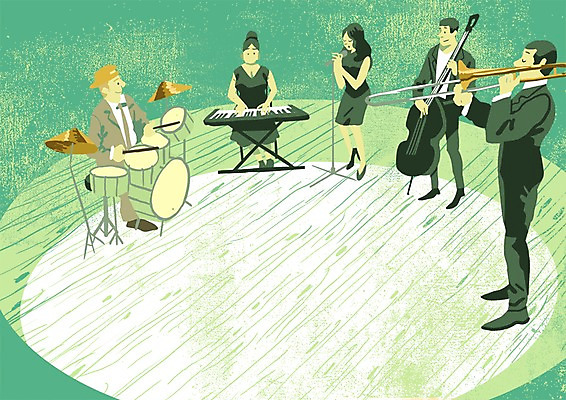 PSD 여자 남자 행복 여유 악기 연주 일러스트 여러명 성인 취미 건반 마이크 즐거움 드럼 첼로 동호회 전자피아노 트롬본 국내일러스트 감정 음악 음향기기 다수 타악기 사람 피아노 금관악기 파일형식 찰현악기